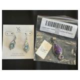 Blue Topaz and Sterling Earrings Plus Copper