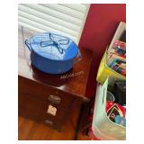 Dansk Blue Enamel Casserole Dish with Lid, Pair