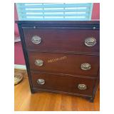Mahogany Antique 3-Drawer Chest of Drawers,