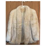 Vintage Faux Fur Cream Color, Made in USA, 2