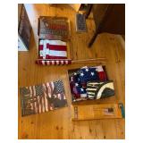 7- Flags- Several Sticks, Flag Stand, USN Knife