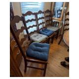 6 Beautiful Back Oak Chairs