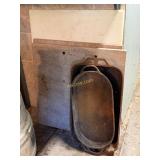 Large Cutting Board and 2 Cast Iron Fish Fryers