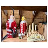 Vintage Christmas Blow Molds: Santa 13ï¿½Tall, 2-