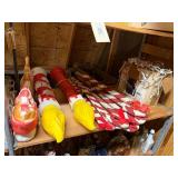 Vintage Christmas Blow Molds: Santa with Reindeer