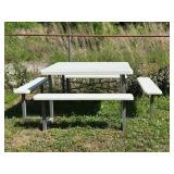 Steel Frame and PVC Surfaces Picnic Table,