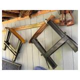 2- Folding Saw Backs, Steel and Woodtops