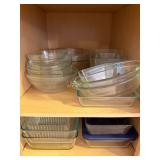 2- Shelves of Baking Dishes and Bowls- Many pcs