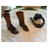 Ladies Boots Size 5B, Made in USA with Hat Size 6
