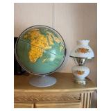 Bed Side Lamp and Rotating Globe