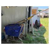 Cart Full of Hand Tools with Mulching Fork