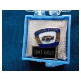 Small General System Pin, 10K Gold 3/4 x 1/2"