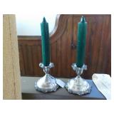 Candlesticks, Sheridan Silver Approx 4x6"