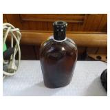 Amber Strap Sided Whiskey Bottle