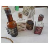 4 Small Liquor Bottles