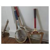 Antique wood tennis racket