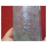 J.E. Meredith, Towanda, PA Blue Glass Bottle