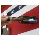 1800s Beer Bottle, Green Glass