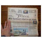 2/19/01 Earnhardt killed newspaper