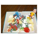 Mini plastic animals, etc.