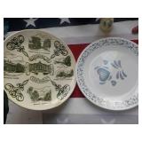 2 Plates (1 chipped)