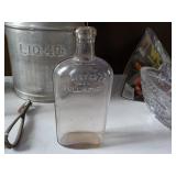 Glass Flask, 1/2 Pint Registered 6" Tall