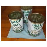 3 Cans Quaker State Motor Oil