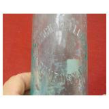 Rockefeller Sunbury PA Blue Glass Bottle