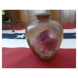 Painted Milk Glass Vase