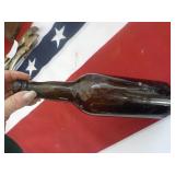 1800s Green Glass Beer Bottle