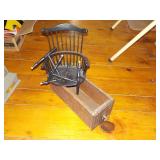 Wooden Drawer and Doll Chair