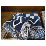 Blue & White Afghan