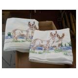 Deer hand done linens