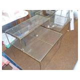 2 metal step end tables