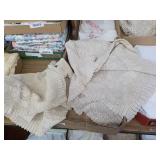 2 Filet Crochet Table Coverings