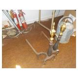 Brass & Metal Andirons 7x19x19"