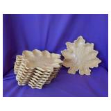 9 Ceramic Leaf Plates 8x9"