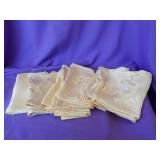 8 Yellow Table Napkins 8x9"