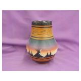Southwestern signed pottery vase