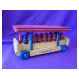 Holgate Trolley Car, Wood 9 1/2x3 1/2x4 3/4"