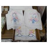 3 Needlework Pillow Cases