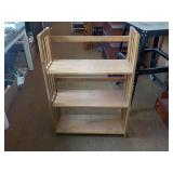 Wooden Fold Up Book Case 27 1/2x11x39"