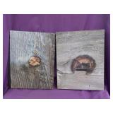 2 Tree bark photos on canvas