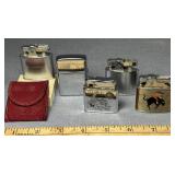 (5) Vintage Lighters (1) w/Case See Photos