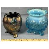 Vintage Carnival Glass Vases No Damage - Nice Set