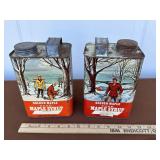 (2) Vintage Maple Syrup Tins Nice Graphics