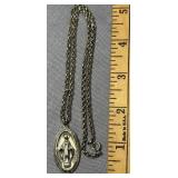 Vintage Sterling Medal w/Sterling Chain