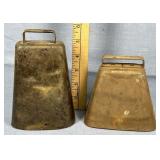 (2) Vintage Cow Bells (1) Iron & (1) Copper OLDER