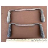 (2) Antique Draw Knives Shaver Tools