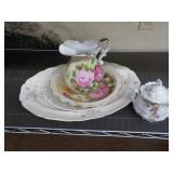 Porcelain sm. Pitcher/bowl etc.